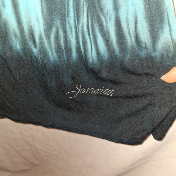 Surf Style Black and Blue Tie-Dye Midi Dress - Picture 3 of 5